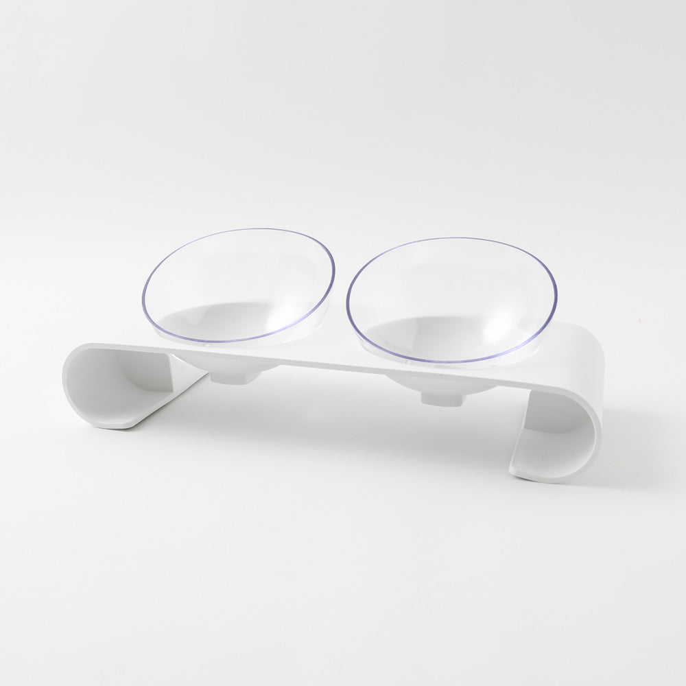 Curved Double Food Bowl