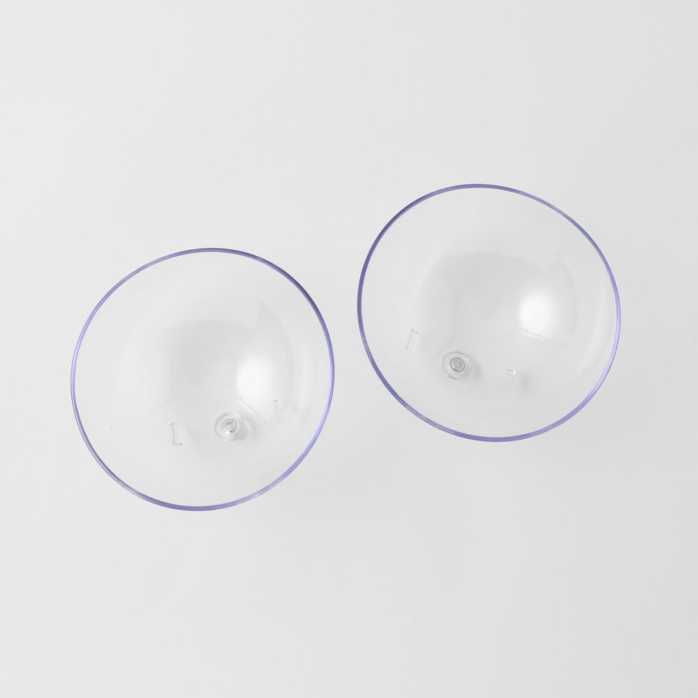 curved double food bowl