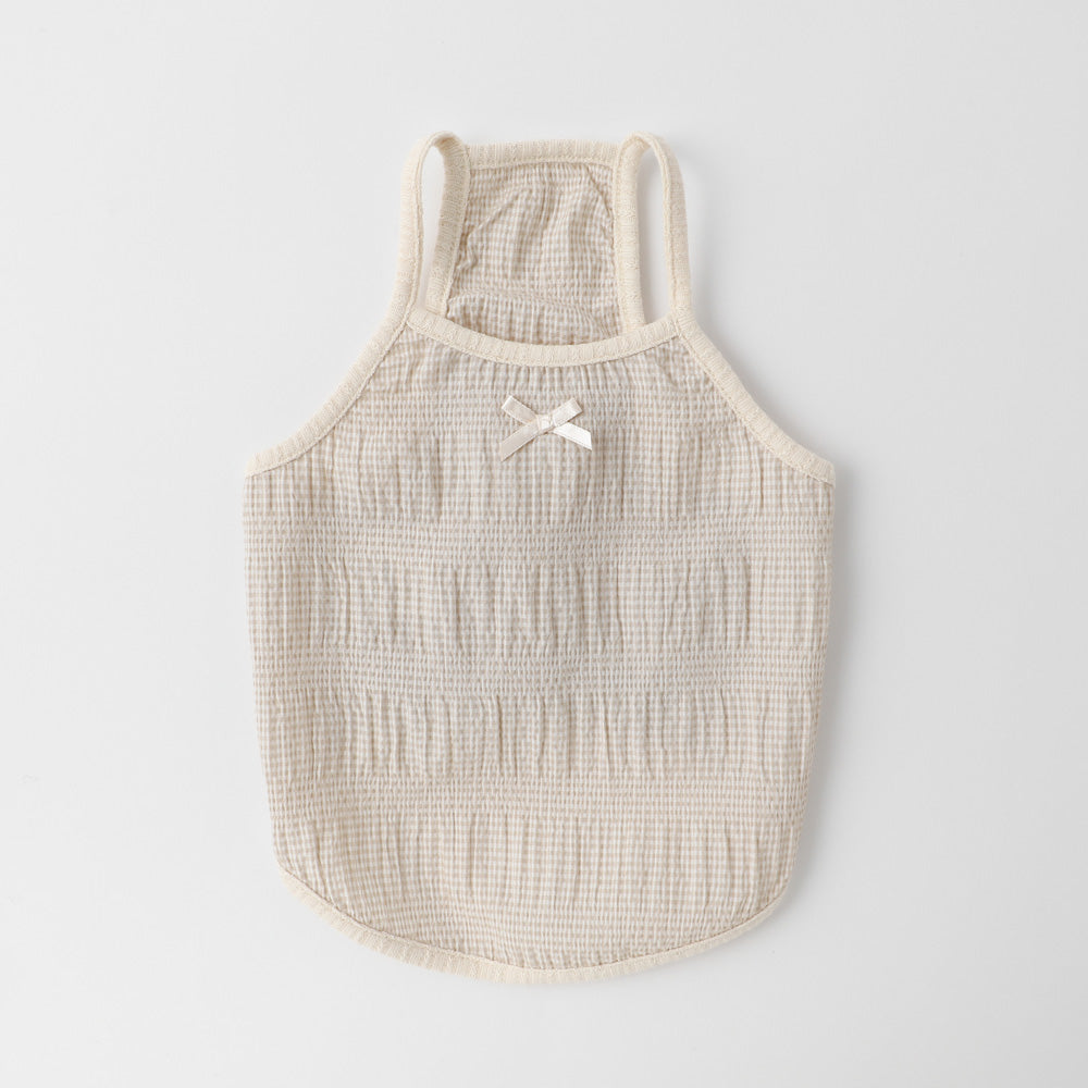 washer gingham check cami