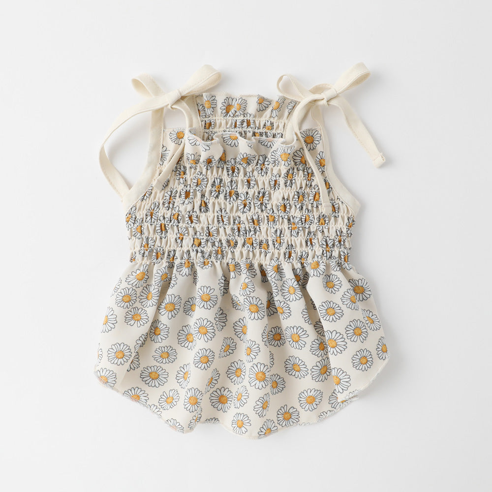 Daisy pattern gathered cami tops