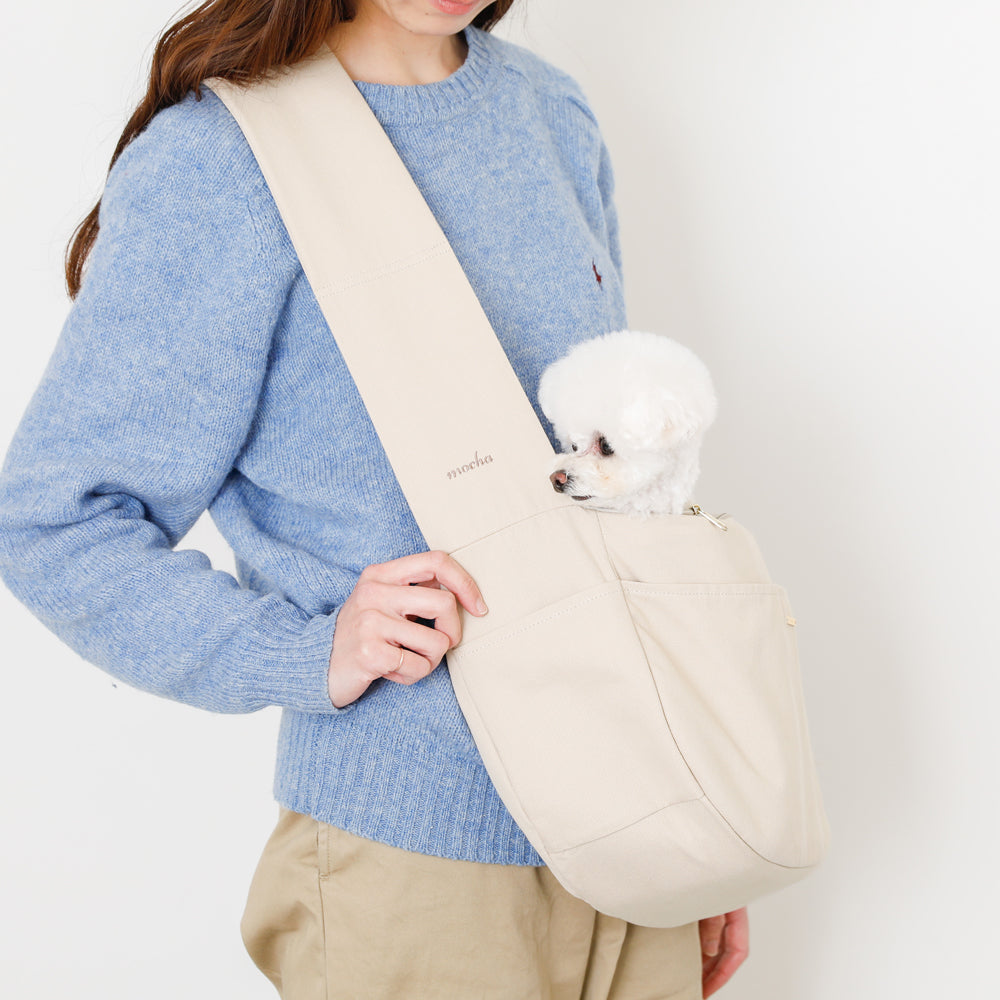 Dog sling with mesh [Compatible with name embroidery]