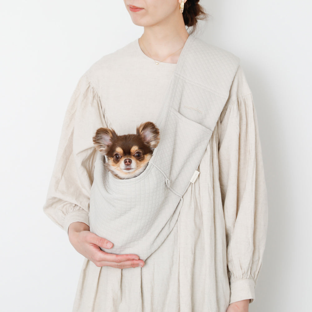 Graph check dog sling [Compatible with name embroidery]