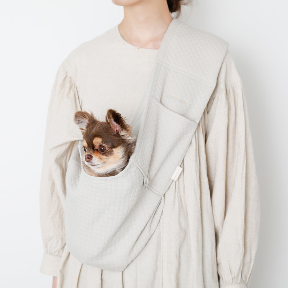 グラフチェックドッグスリング【名入れ刺繍対応】