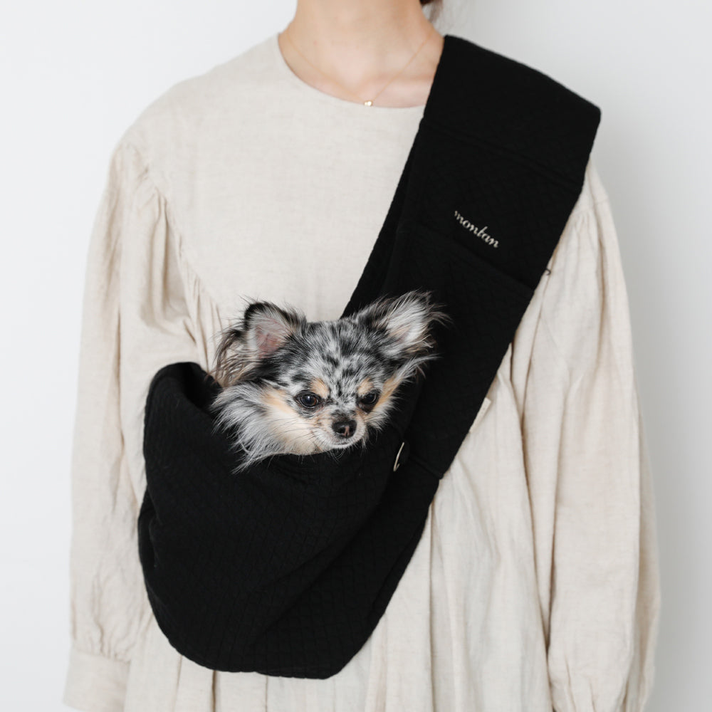 グラフチェックドッグスリング【名入れ刺繍対応】