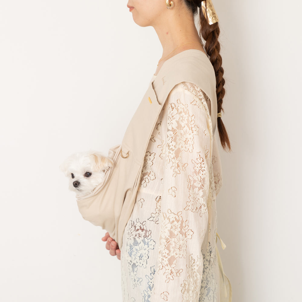 Dog sling with mesh [Compatible with name embroidery]