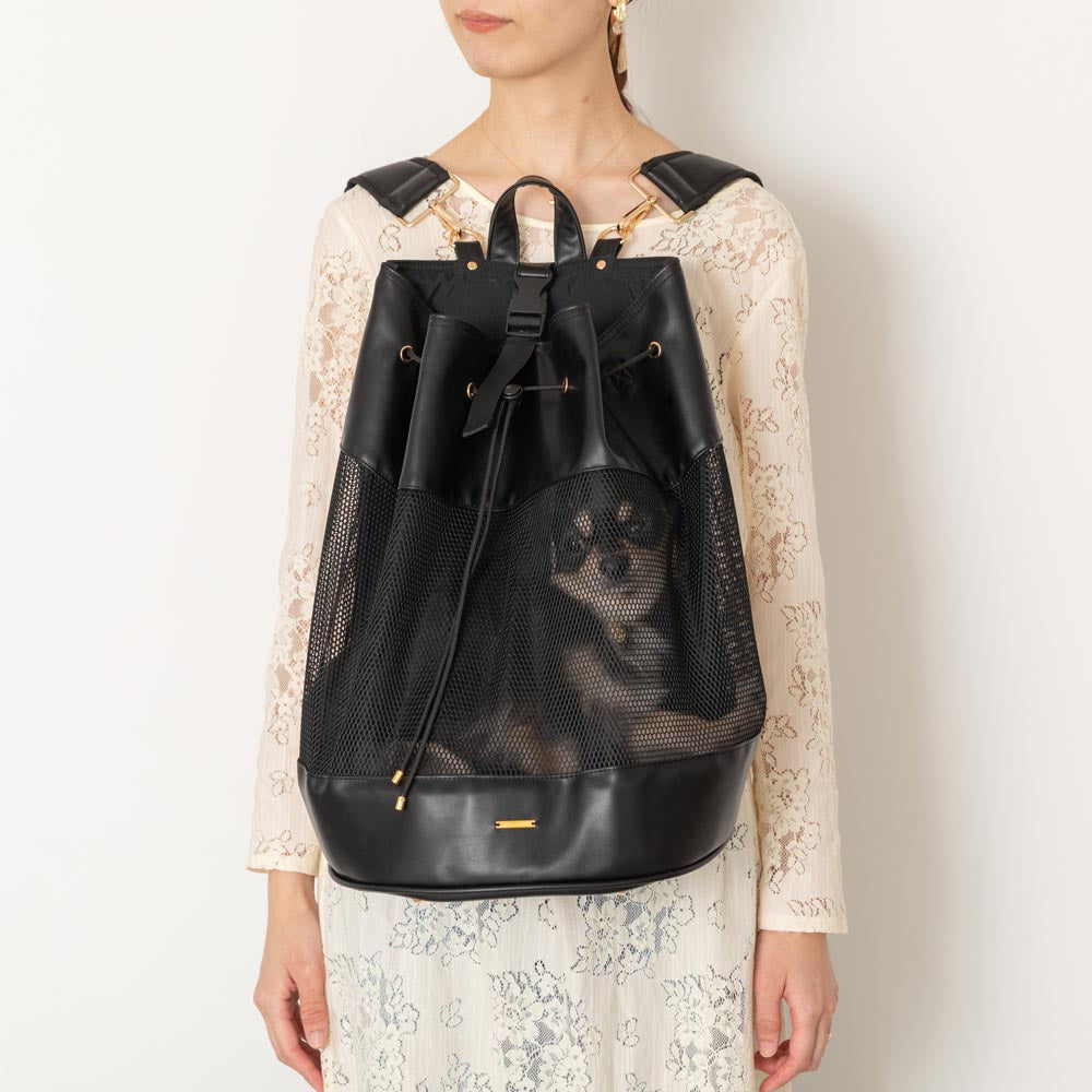 2way mesh drawstring pet bag