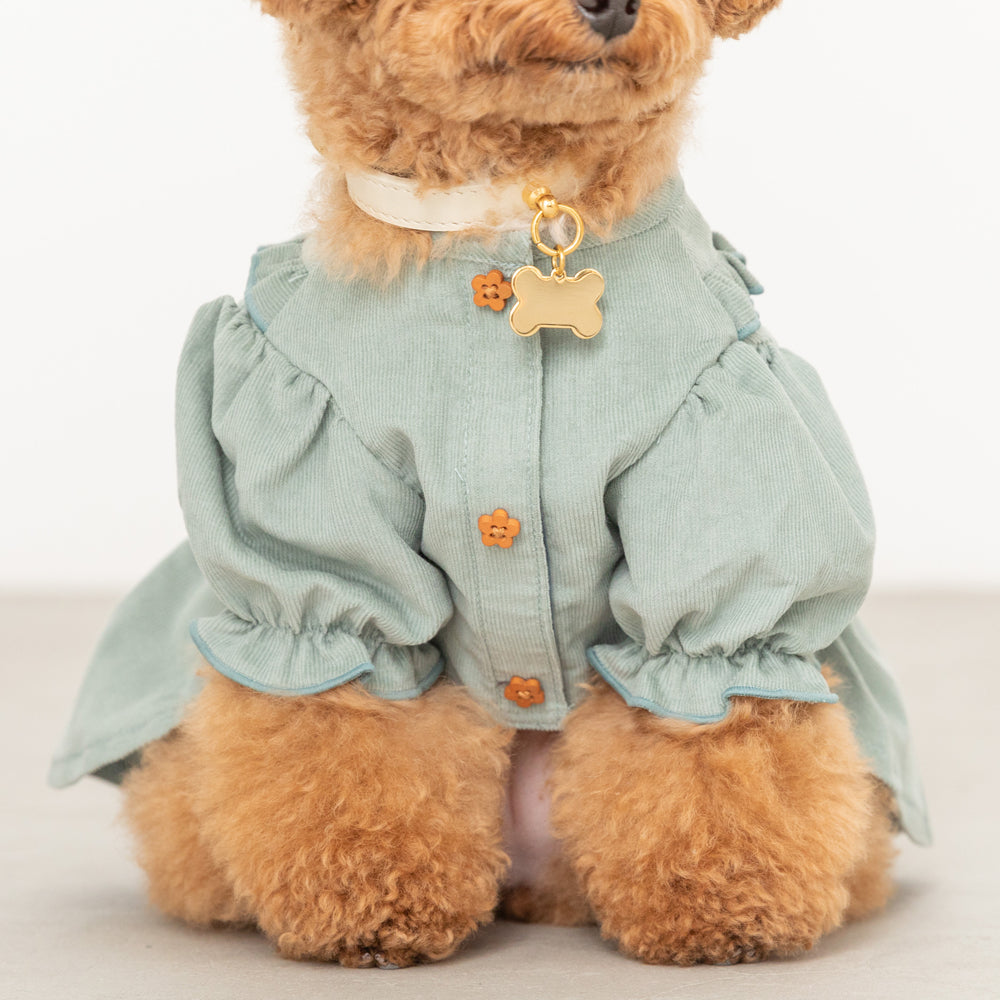 フリルヨークコーデュロイワンピース