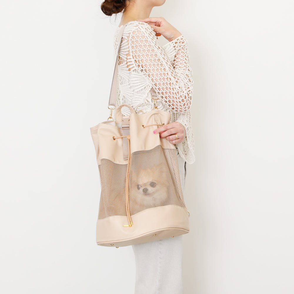 2way mesh drawstring pet bag