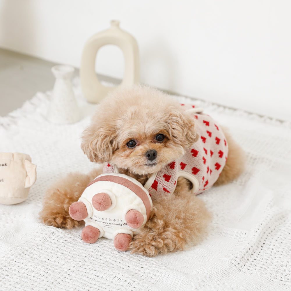 Heart pattern 2way reversible vest