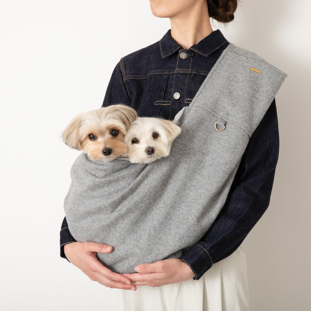 ウールペットスリングメッシュカバー付き【名入れ刺繍対応】