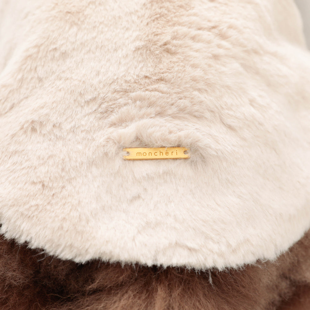 fur vest with ribbon