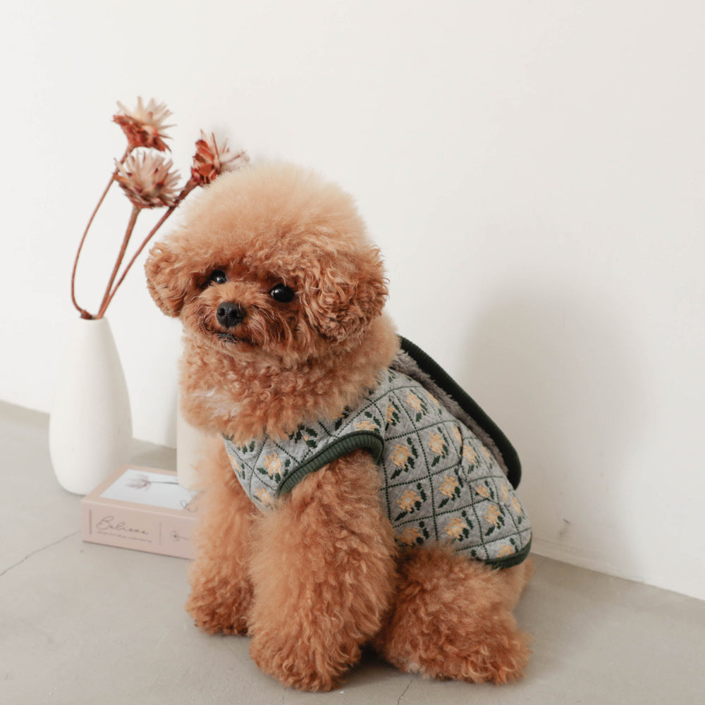 flower diamond pattern vest