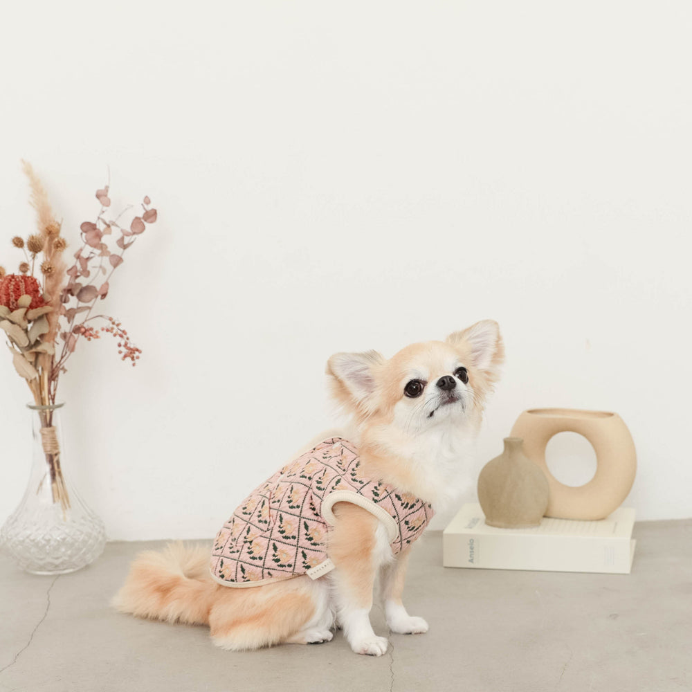 flower diamond pattern vest
