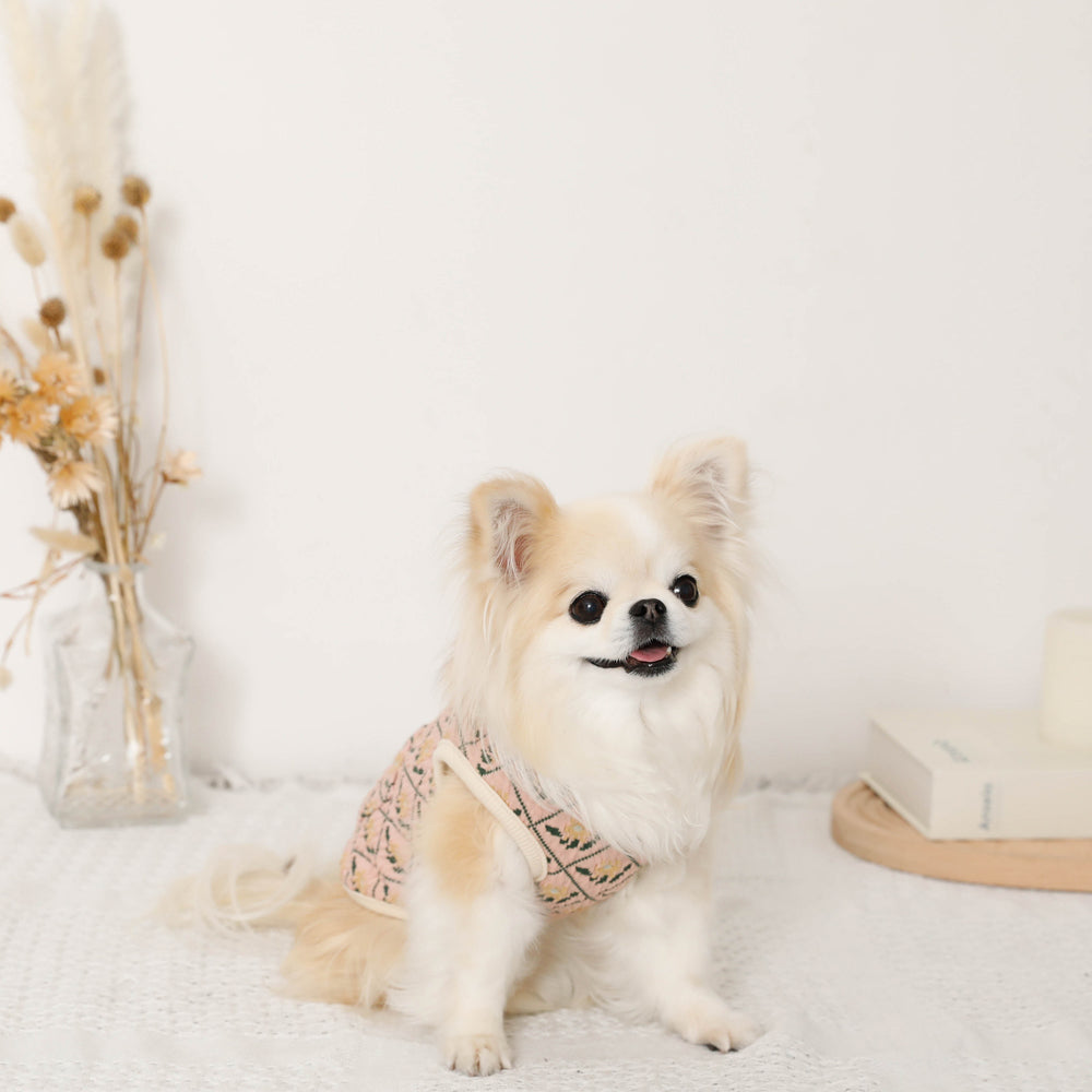 flower diamond pattern vest