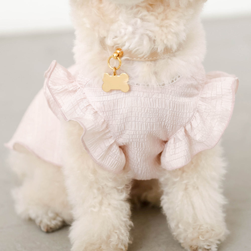 Cool back ribbon frill dress