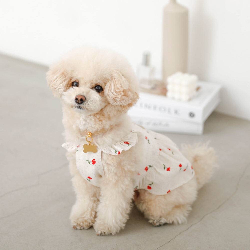 Cool cherry dot frill dress