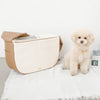 Canvas with mesh x eco -leather pet sling [Name embroidery compatible]