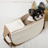 Canvas with mesh x eco -leather pet sling [Name embroidery compatible]
