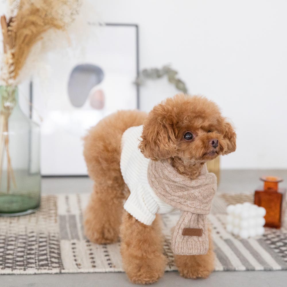 cashmere blend cable muffler