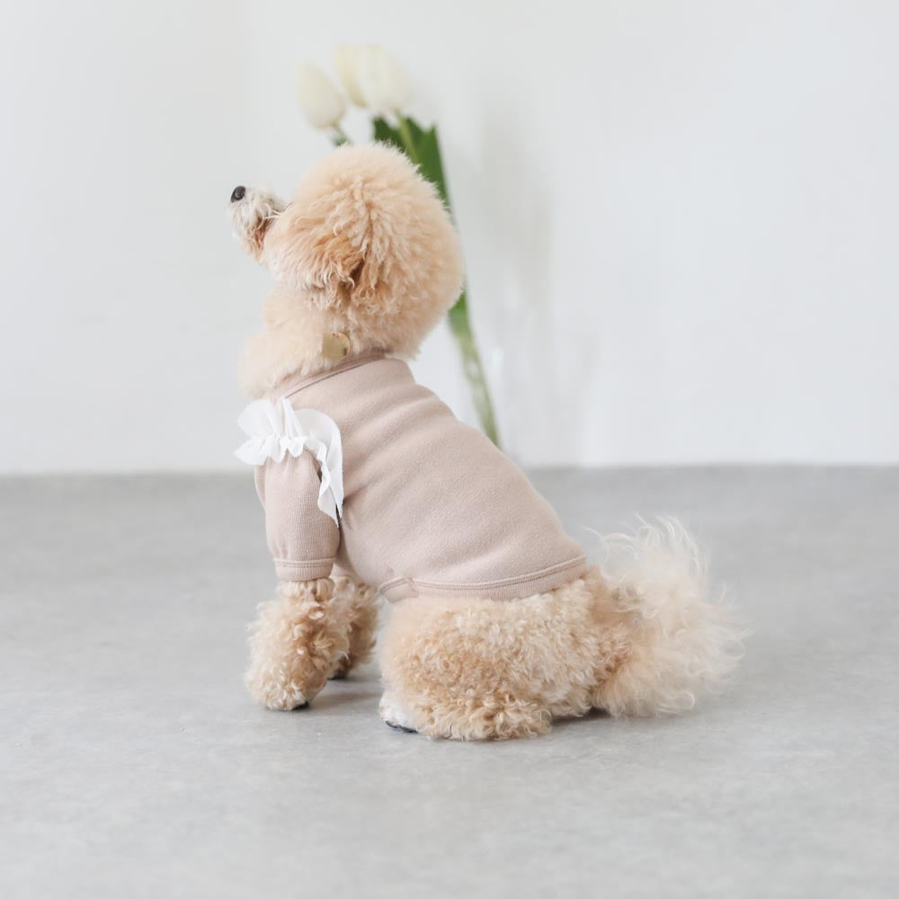シフォンチュールフリルトップス