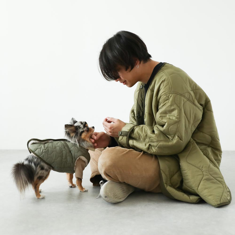 リバーシブルボアキルティングジャケット
