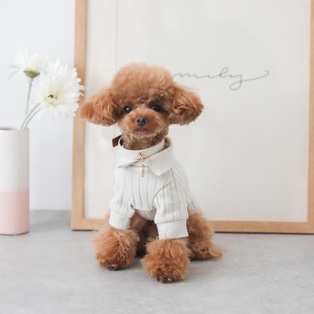 Rib knit tops with collar