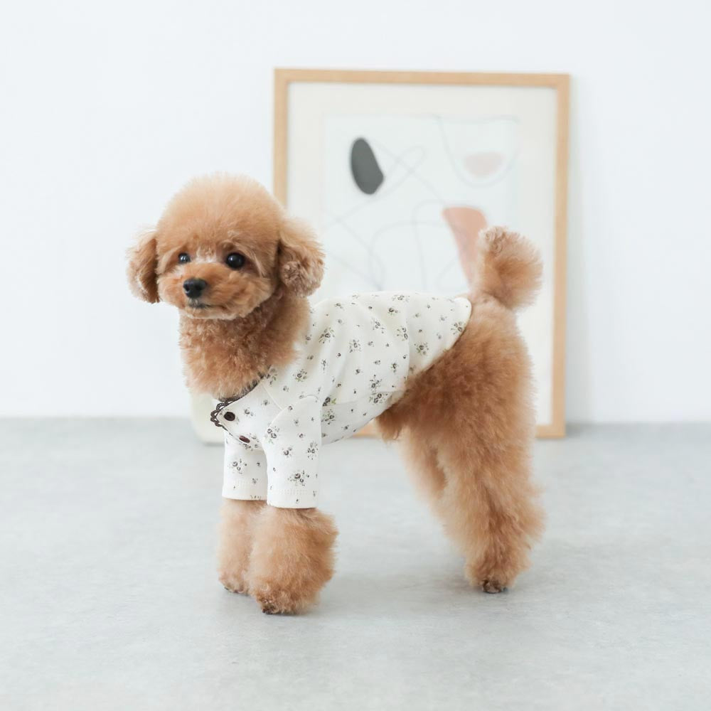 pico lace flower print tops