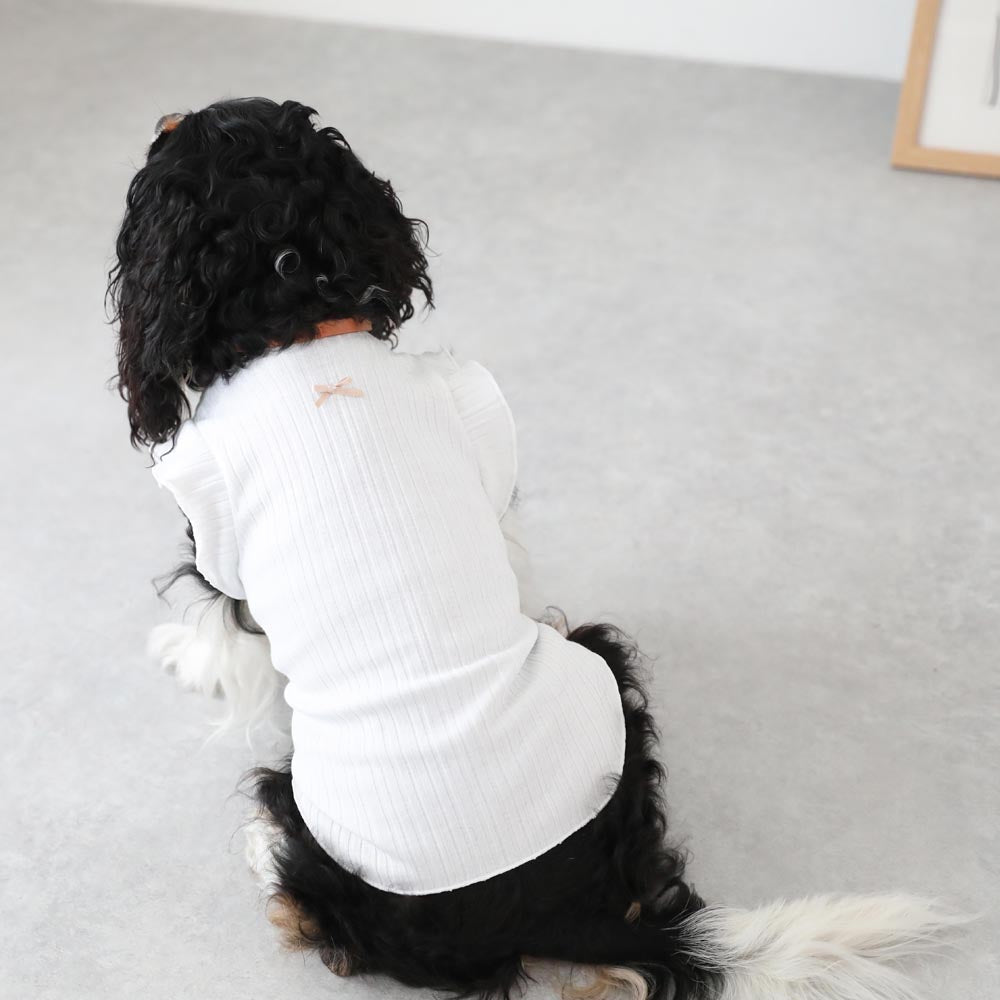 ショートフリルスリーブリボンTシャツ