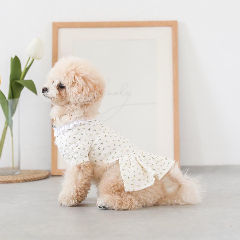 フラワーガーゼワンピース