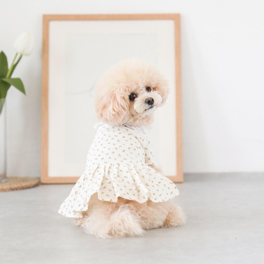 フラワーガーゼワンピース