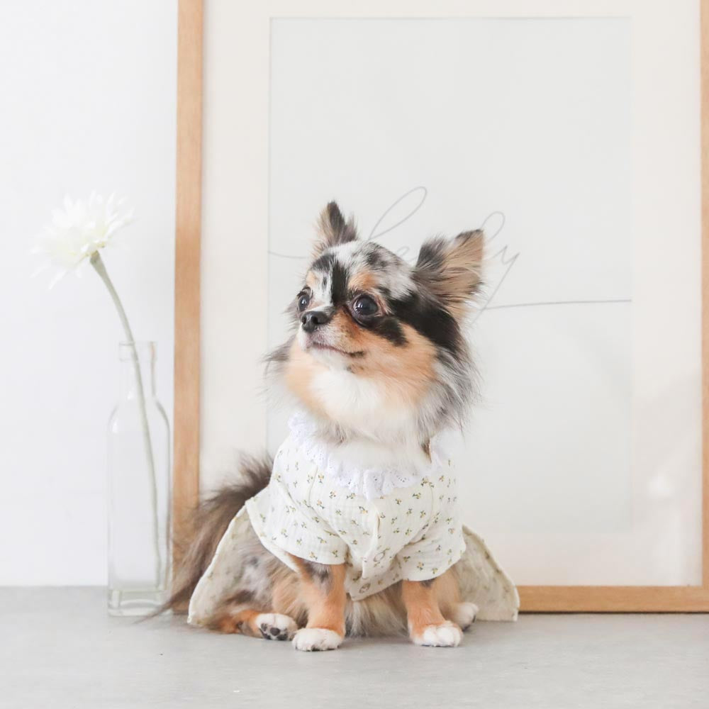 フラワーガーゼワンピース