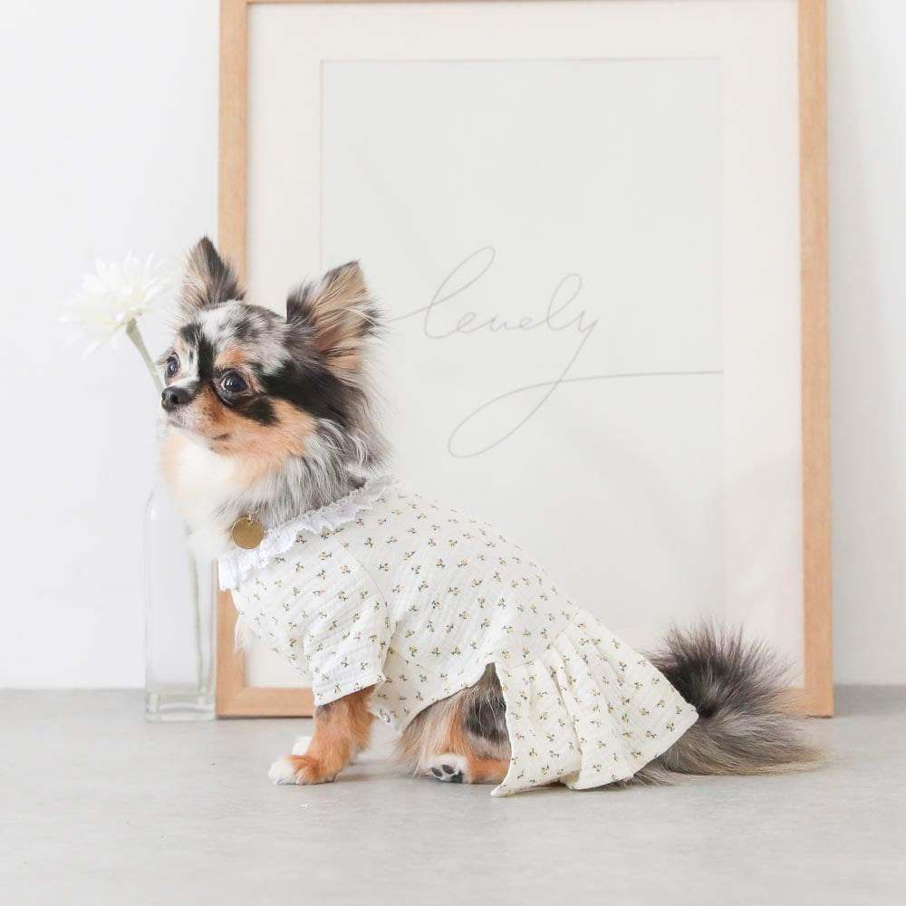 フラワーガーゼワンピース