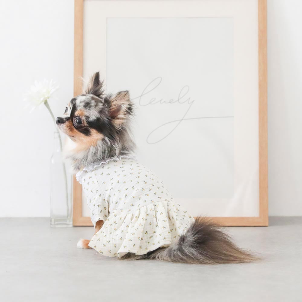 フラワーガーゼワンピース