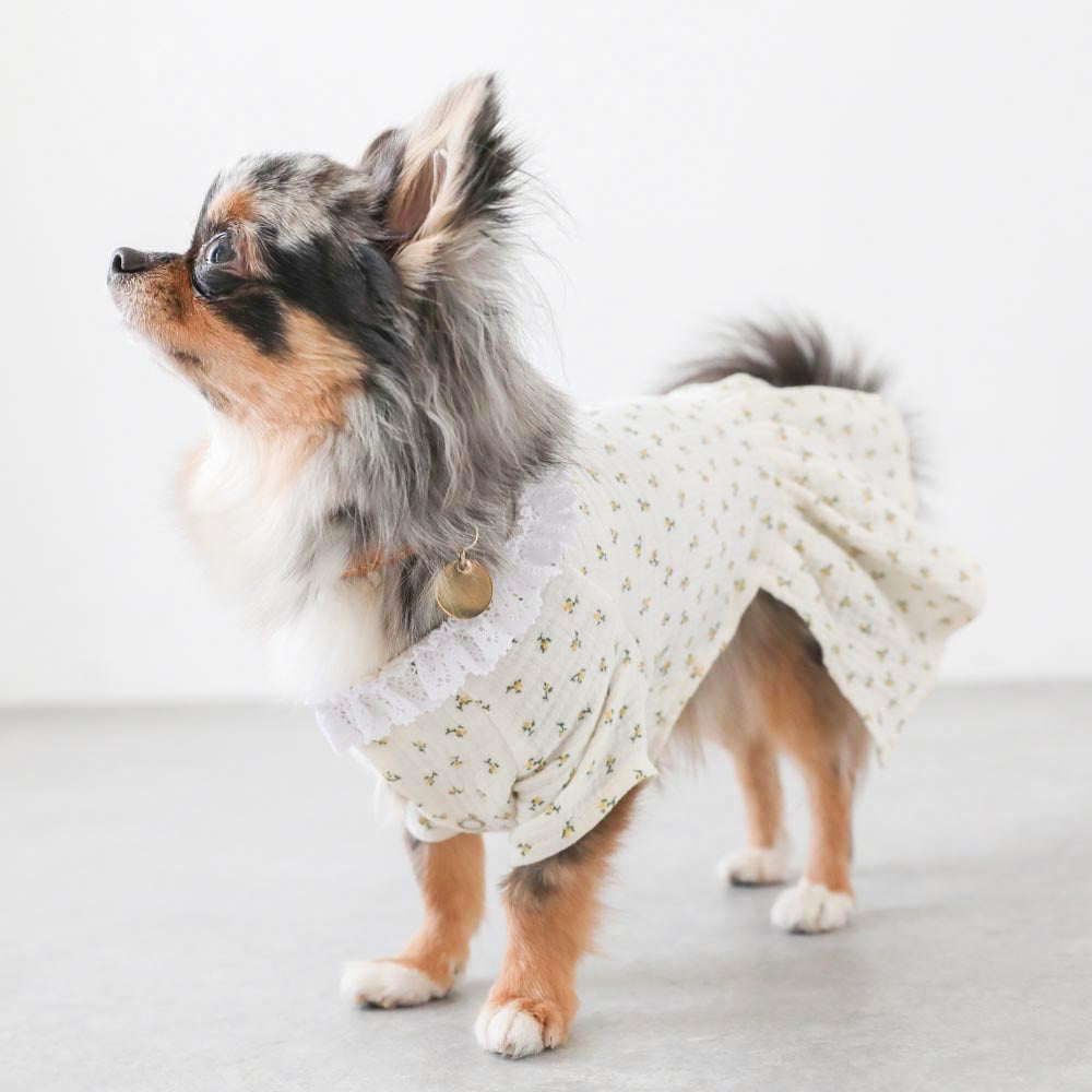 フラワーガーゼワンピース