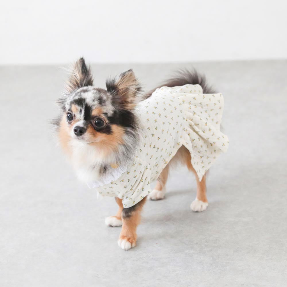 フラワーガーゼワンピース