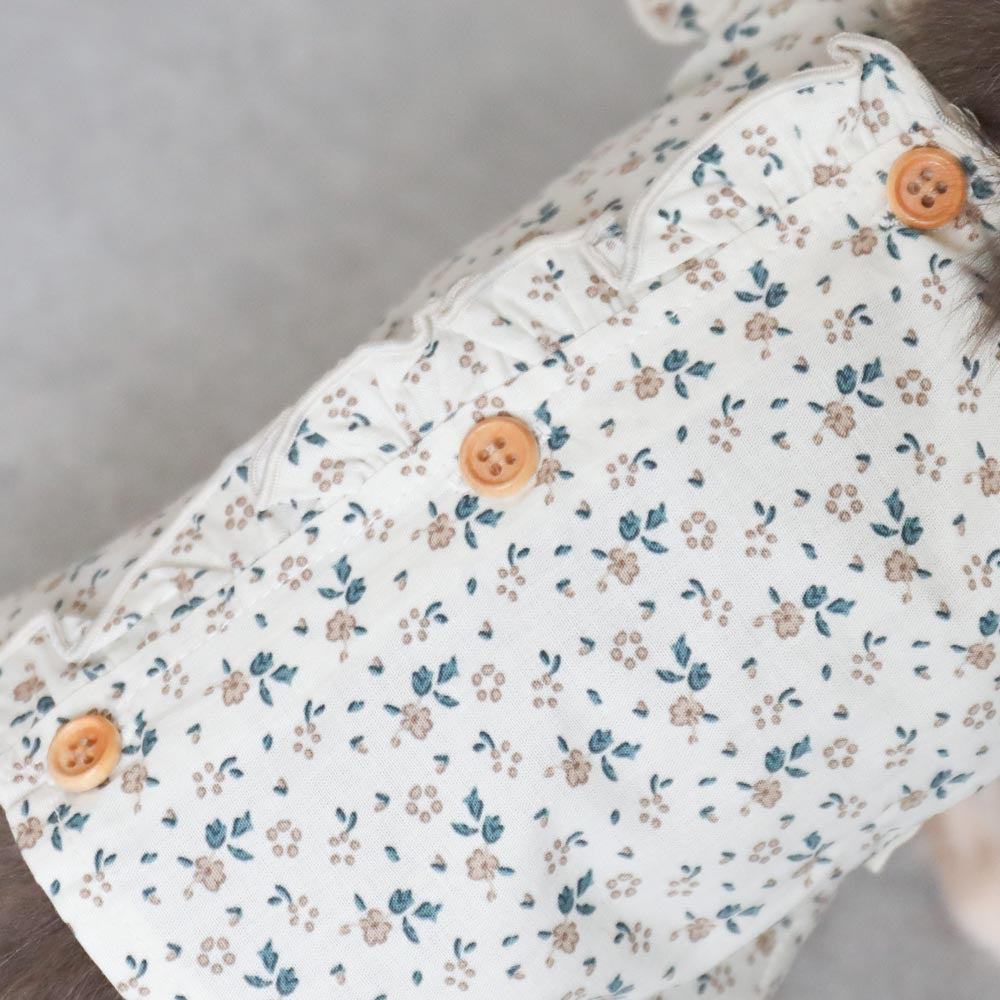 cotton flower ruffle blouse