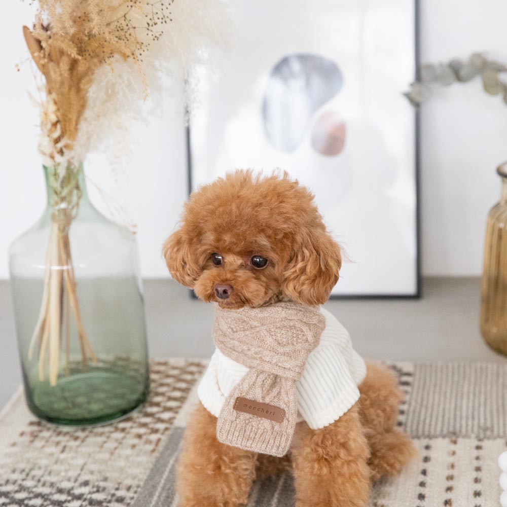cashmere blend cable muffler
