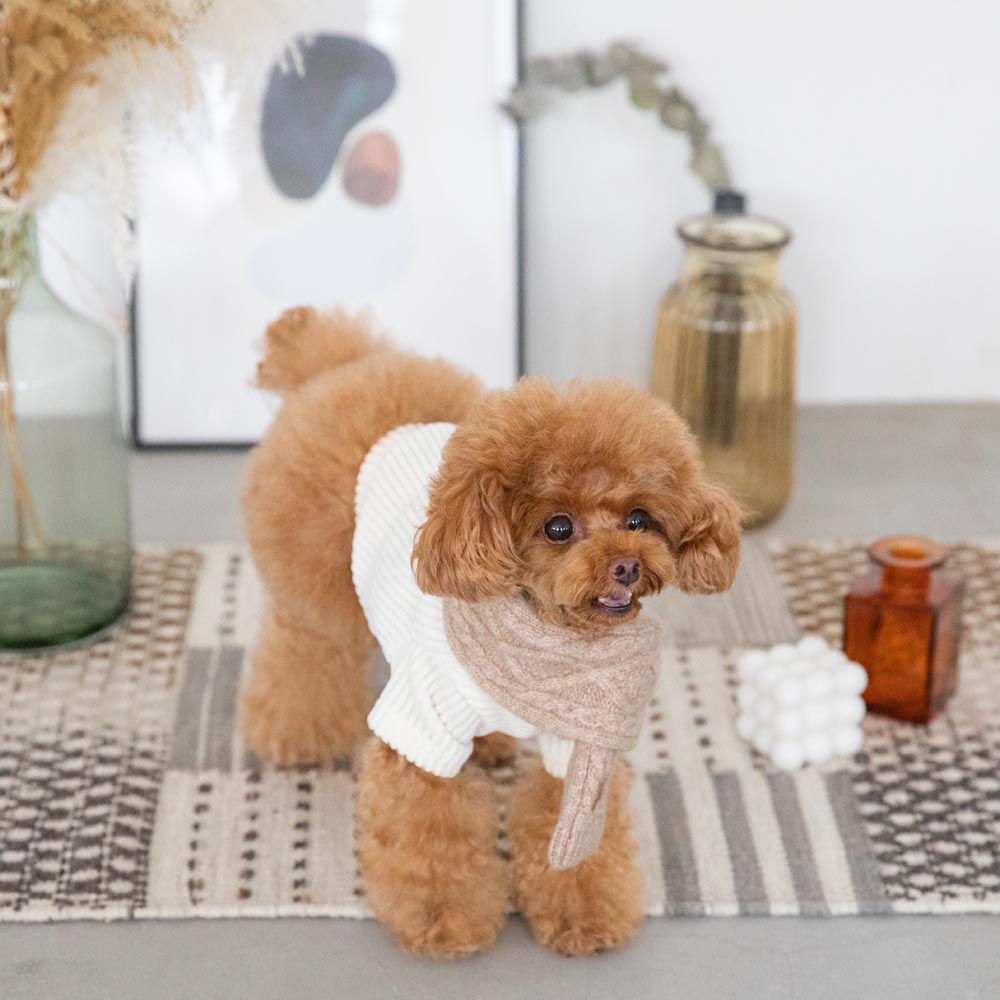 cashmere blend cable muffler