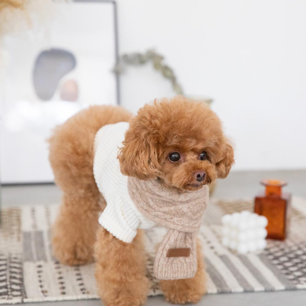 cashmere blend cable muffler