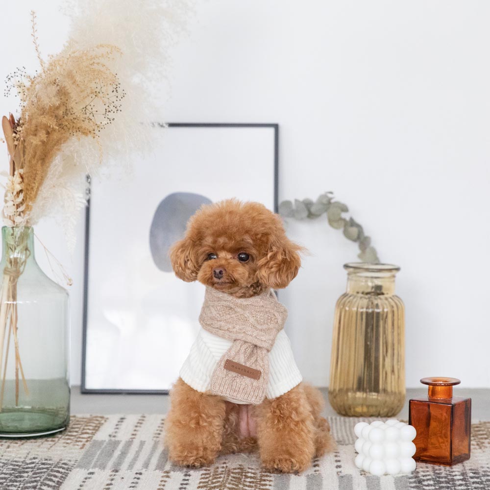 cashmere blend cable muffler