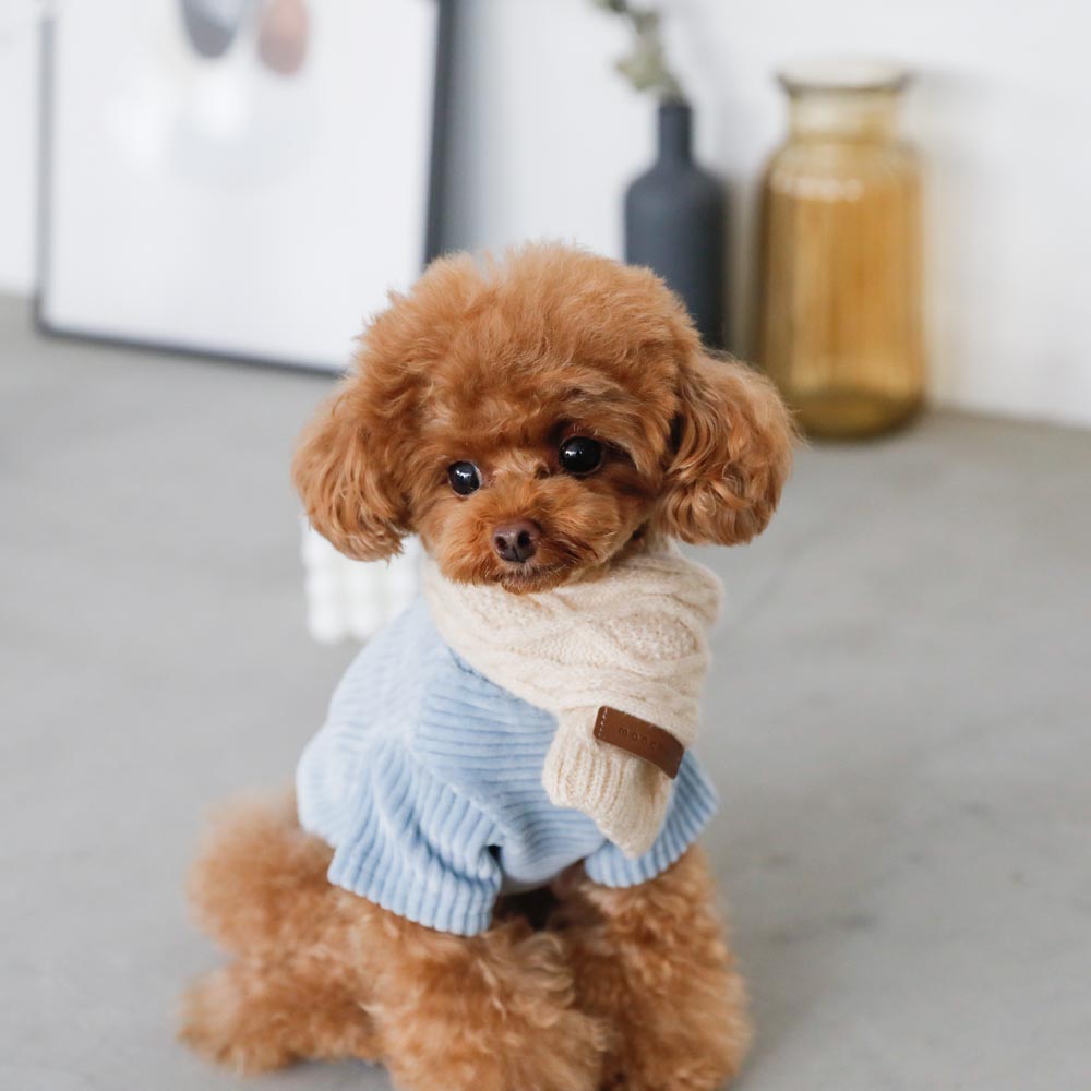 cashmere blend cable muffler