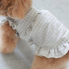 Gingham Check Frill Design One Piece