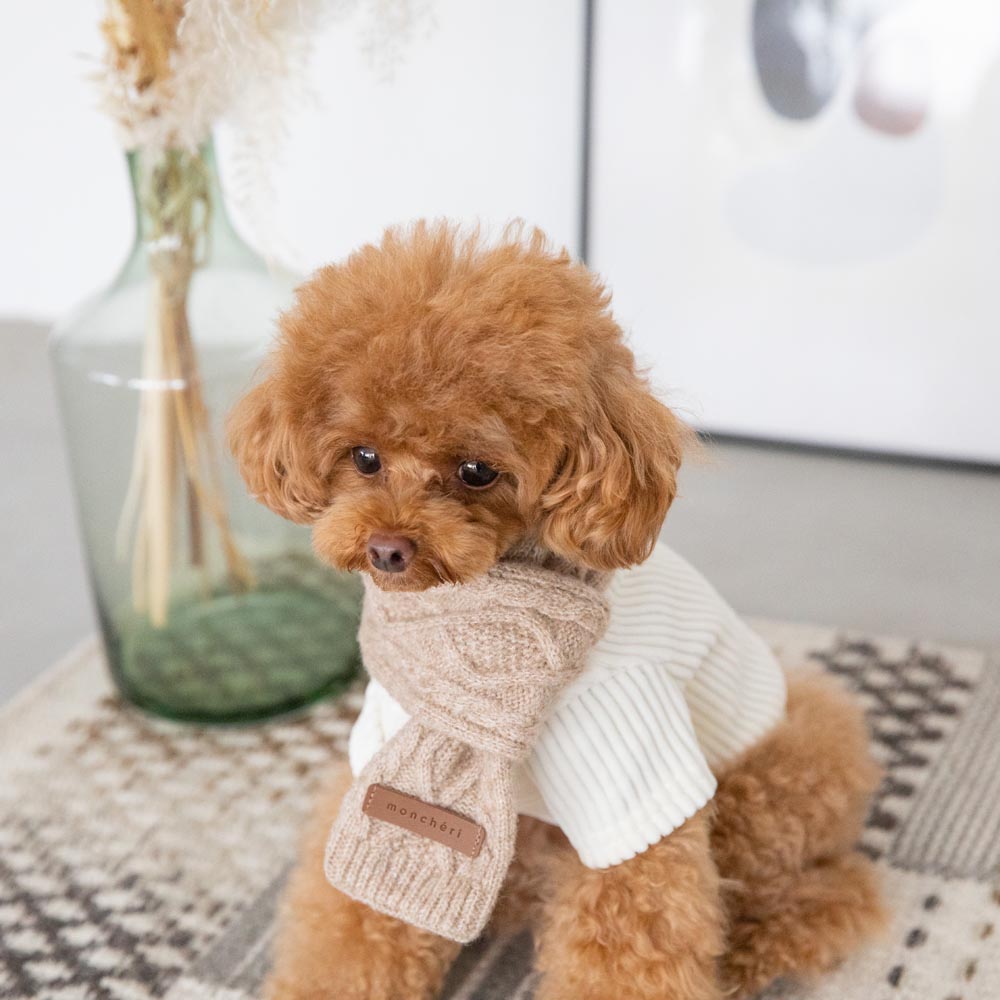 cashmere blend cable muffler