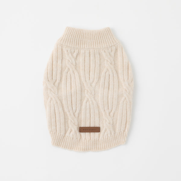 Wool -blend twist cable knit