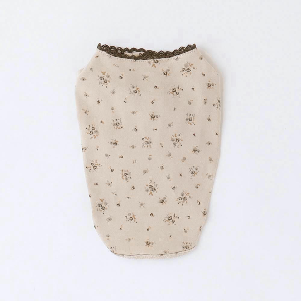 pico lace flower print tops