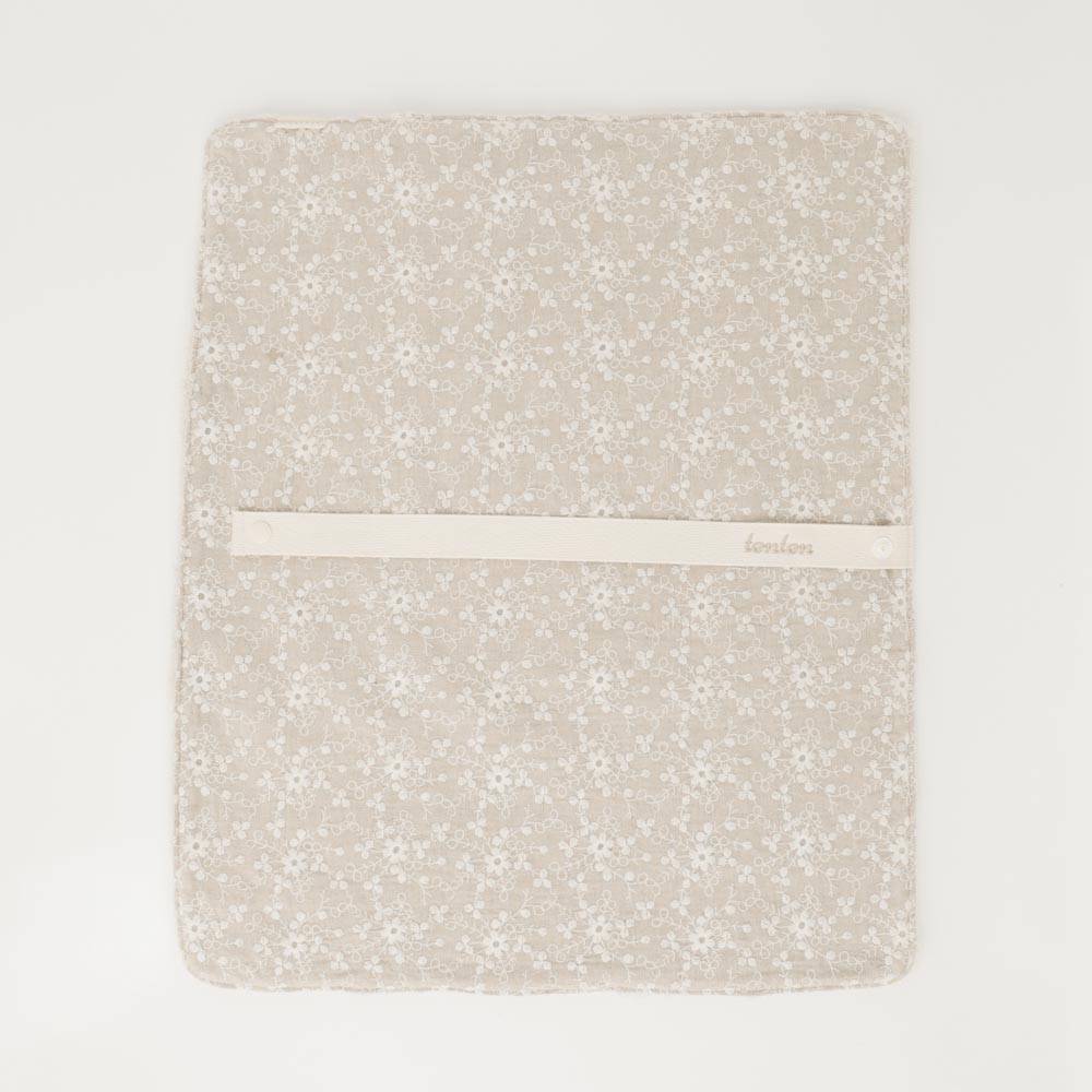 リバーシブルフラワー刺繍×ファーカフェマット【名入れ刺繍対応】