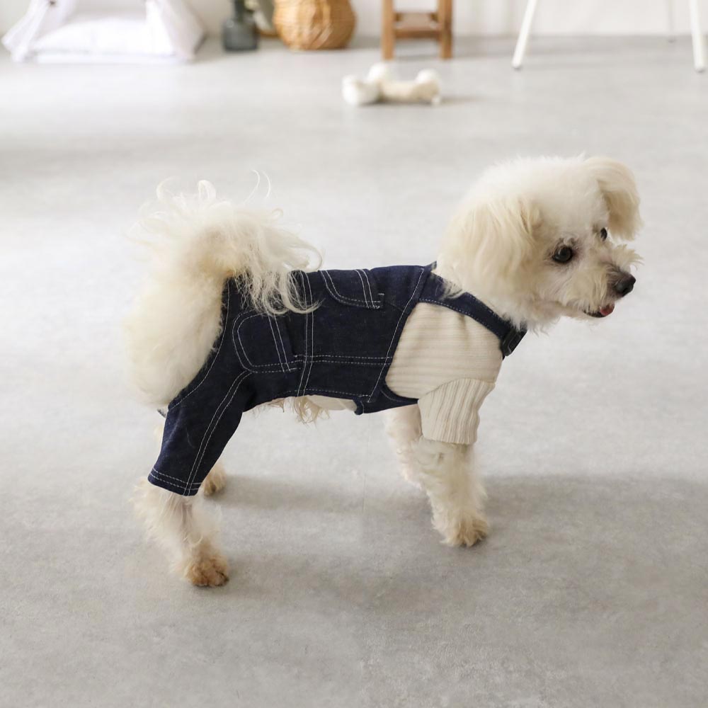 牛仔连身工作服