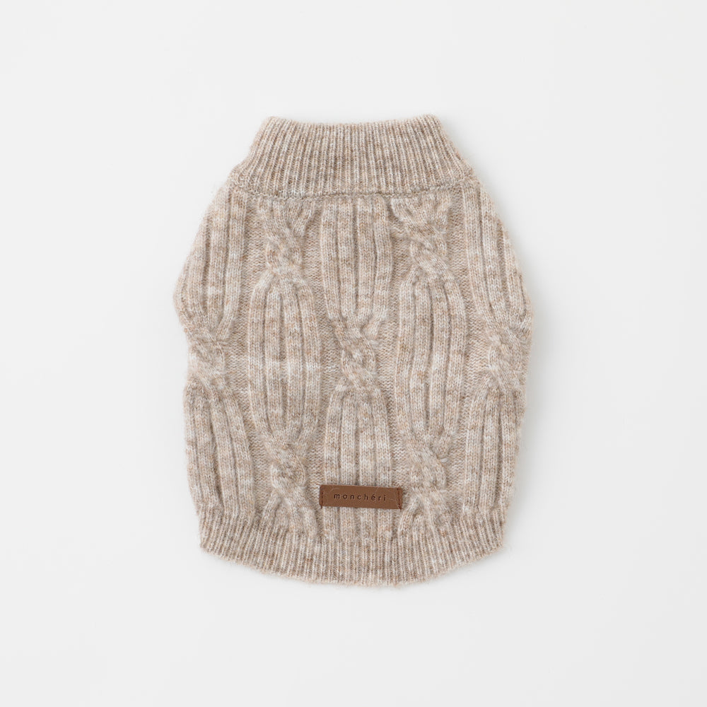 Wool -blend twist cable knit