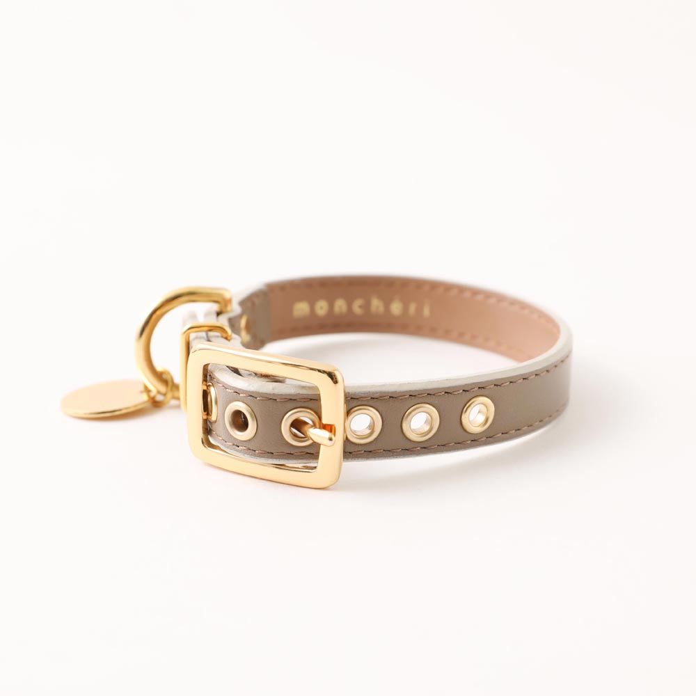 Bicolor Circle Charm Leather Color