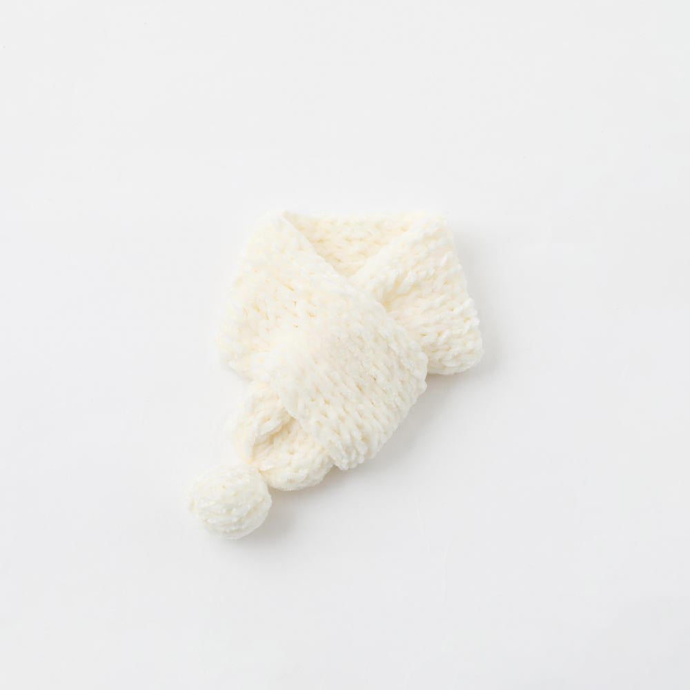 handmade pom pom muffler